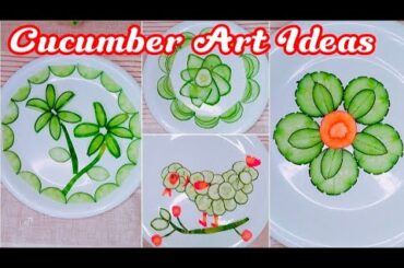 Vegetables Carving Easy Ideas #saladcarving #saladdecorationideas #cucumbercutting #crafts #carving