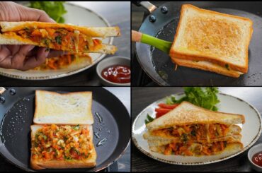 15 Minutes Vegetable Sandwich recipe | Street Style Vegetable Sandwich | T'stove