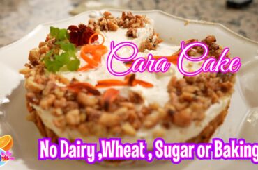 Holiday Cara Cake raw vegan carrot cake recipe without carrots