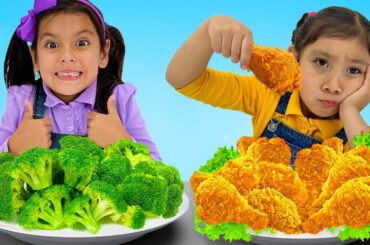 Ellie and Maddie Learn About Healthy Foods Fruits and Vegetables