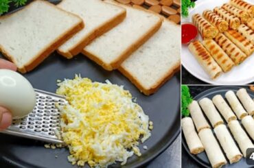 Healthy Bread Egg Recipes | Egg Bread Breakfast | Bread Roll Snacks | Bread Egg Snacks Recipe