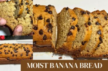 Banana Bread Recipe | Chocolate chip banana bread | Banana cake | Banana loaf | By Easy Khaney