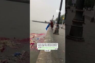 These guys found themselves in hot water after they dumped garbage in the sea near Gateway of India