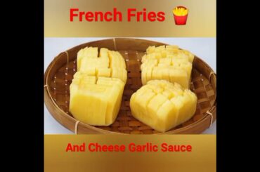 French fries and garlic cheese sauce by #Homemaker #sumera #shorts