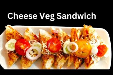 Cheese Veg Sandwich Recipe | Healthy Sandwich | How To Make Veg Sandwich At Home With Pen