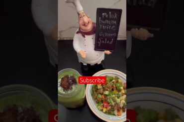 #Healthy breakfast for detoxing body after festivals|palak banana juice|green salad| #trending #food