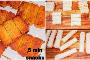 5 Minutes Healthy Snacks Recipes | Bread Roll Recipe | New Recipe | Potato Recipe | Bread Roll