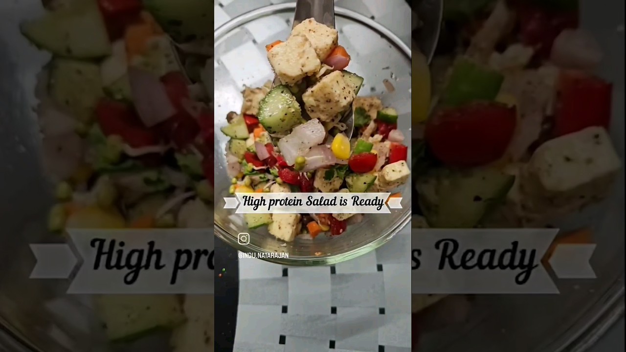 Indu’s Samayal – High Protein Paneer Salad Recipe #shorts Indu's Samayal - High Protein Paneer Salad Recipe #shorts