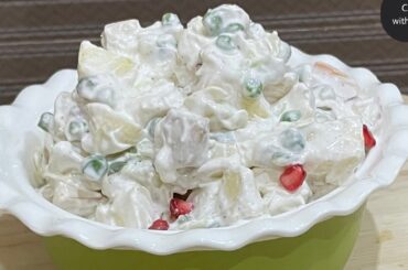 World best Cream Salad | Healthy Salad Recipe By Cooking With Zunaira