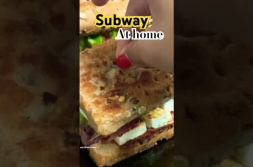 Assembling sub at home #subway #sandwhiches #healthy #sandwich #recipe #video #indianfood #homemade