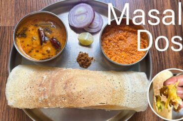 Masala dosa | Healthy breakfast recipe | How to make crispy masala dosa | Ruchira