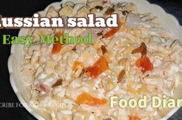 Russian Salad Recipe - Healthy Salad Recipe -Salad Recipe by Kitchen With Food Diary