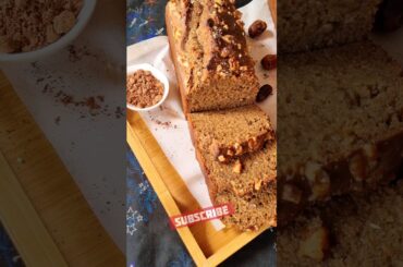 Eggless Coffee Jaggery Walnut Banana Bread with Wheat Flour | No Sugar Healthy Cake Recipe #shorts