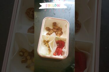 Today's tiffin for play school for toddler #school #recipes #easy #snacks #ideas #tiffin #box #blw