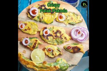 Healthy Palak Pakoda Recipe | Crispy Palak leaves | Easy Healthy Snacks #shorts #youtubeshortsindia