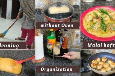 Flour Bread Recipe without Oven | Homemade Malai kofta Recipe | My Full Day Busy Routine