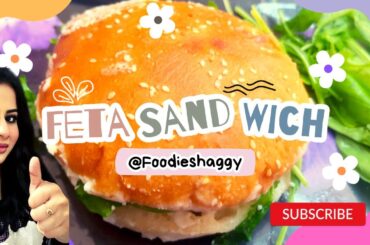 Feta Sandwich | Arugula Sandwich | Sandwich Recipe