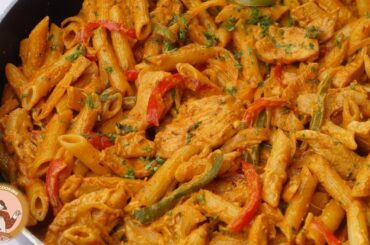 Chicken Fajita Pasta | Creamy Chicken Fajita Pasta | Cheesy Chicken Fajita Pasta By Homies Cooking