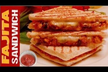 Must try this Chicken Fajita Sandwich Recipe quick & easy_Chicken Sandwich recipe_Cheese Sandwich