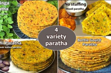 4 variety paratha recipe | Healthy Breakfast Idea | Winter Special Recipes