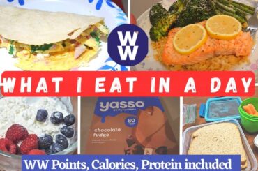 *NEW* WHAT I EAT IN A DAY | FULL DAY OF EATING | WW POINTS, CALORIES, & PROTEIN INCLUDED |