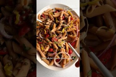GET MORE PROTEIN - in a salad! Vegan Lentil Pasta Salad 35g protein. Healthy, easy, budget-friendly