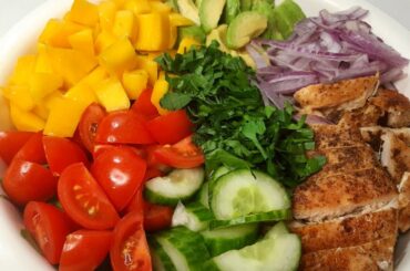 The Best Chicken, Mango and Avocado Salad + Easy Dressing || Healthy Salad Recipe