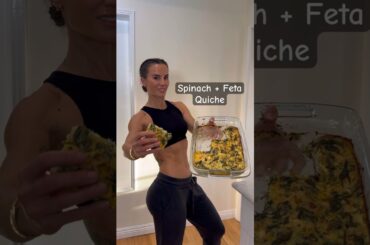 Healthy easy meal prep - Spinach and Feta Quiche