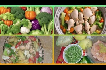 Steam Vegetables with Chicken recipe /Specially For Lose Weight/How to make Steam vegetables