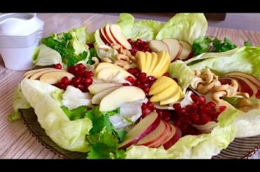 Apple Salad With Creamy Dressing | Apple Salad Recipes |Salad Recipes | Creamy Apple Cider Dressing