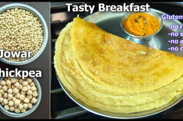 Tasty Breakfast Recipe using Chickpea and Jowar | Healthy Breakfast Idea