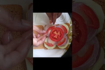 1 minute Healthy Wheat Bread Sandwich #shorts #youtubeshorts #viral #breadsandwichrecipe