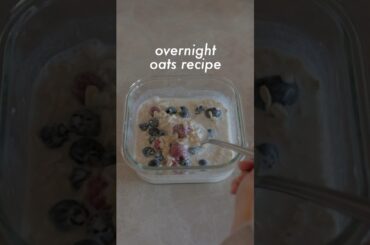 Healthy Overnight Oats Recipe #shorts