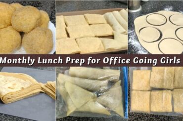 Monthly Lunch Preparations for College Going And Office going Girls | Frozen Food Recipes