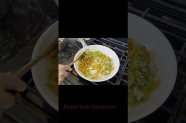 Healthy, easy, and tasty pesto tofu sandwich. #recipe