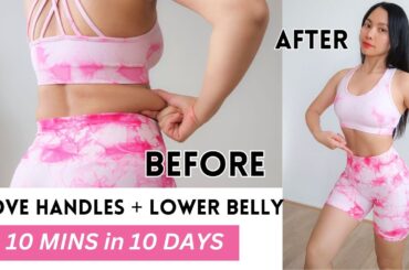 LOSE love handles + lower belly fat 10 mins in 10 days XMAS and New Year challenge