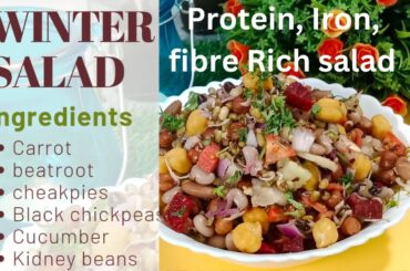 Protein, Iron Rich Salad | Weight Loss recipe | Healthy salad recipe by Cook with Gurmeet