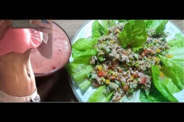 Tuna Salad and juice recipe to lose weight quickly, burn fat and stay healthy