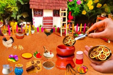 Miniature pin wheels chocolate  recipe| Quick and easy snack | village style cooking|snacks