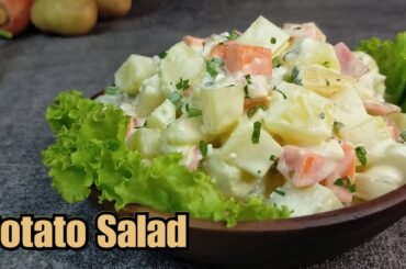 POTATO SALAD with HAM and EGG - FILIPINO STYLE | EASY POTATO SALAD RECIPE