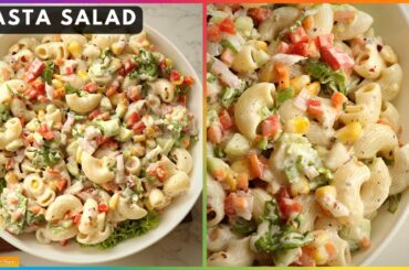 Pasta Salad Recipe with Mayonnaise | Macaroni salad | 28 Days Salad Challenge #Salad - 12