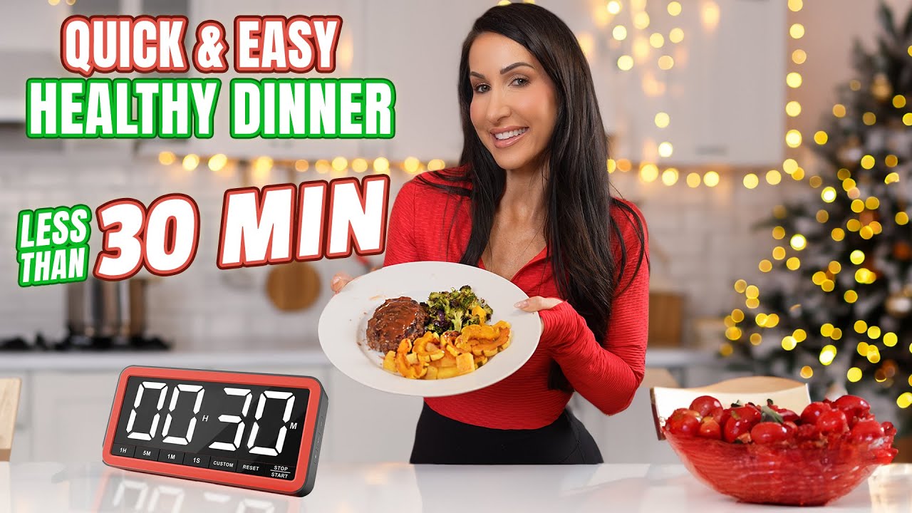 Quick & Easy Healthy Dinner Less Than 30 Min – 12 Days of Forever Fitmas Ep. 06 Quick & Easy Healthy Dinner Less Than 30 Min - 12 Days of Forever Fitmas Ep. 06