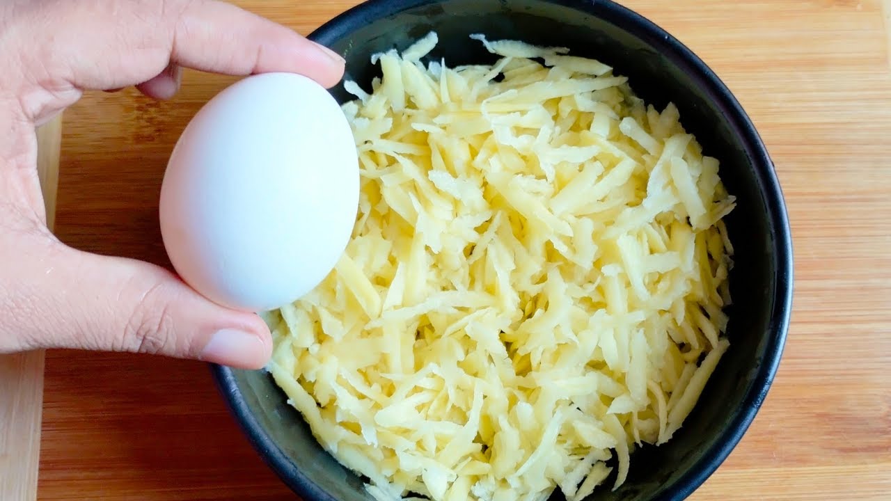 Just Add Egg With Grated Potatoes Its So Simple and Healthy Breakfast! One Egg and One Potato Recipe Just Add Egg With Grated Potatoes Its So Simple and Healthy Breakfast! One Egg and One Potato Recipe