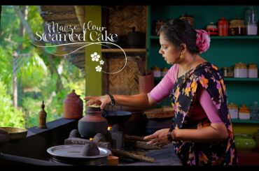 Maize Flour steamed cake recipe | White chickpeas masala curry | The best healthy breakfast recipe.