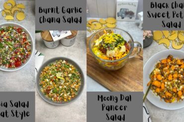 4 Super Healthy High Protein Low Carb Salad Recipe | Meal Replacement Protein Salad |The Food Welkin