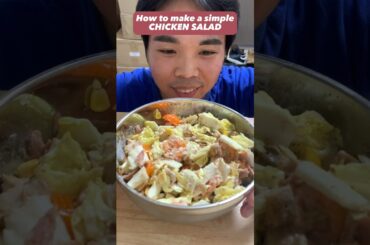 QUICK and EASY chicken salad. HIGH protein LOW calorie meal prep #asmr #easyrecipes #mealprep #food