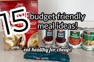 HOW TO EAT HEALTHY FOR CHEAP! New Year INSPO for CHEAP MEALS! 15 BUDGET Friendly MEALS!