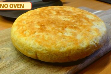 Frying Pan Bread (No Egg, No Oven, No Knead) Easiest Pan bread (No need to touch the dough)