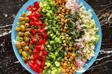 Mediterranean Chickpea Salad Recipe/ The salad I make for everyone who comes over/easy and healthy
