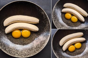 Easy Way To Eat Eggs With Bananas / Simple Healthy Breakfast Recipe / 5 Mints Cheap & Tasty Snacks